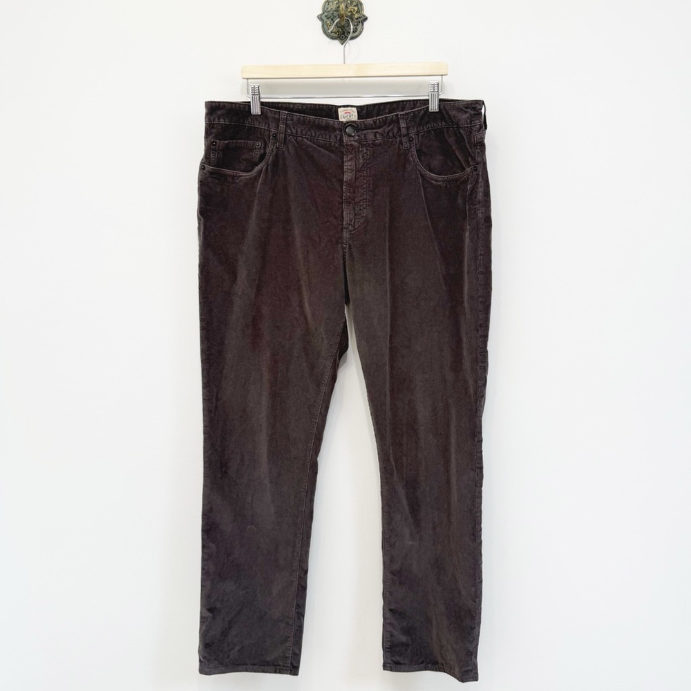 Faherty Faded Navy 5 Pocket Stretch Corduroy Pant Comfort Organic Cotton Size 38